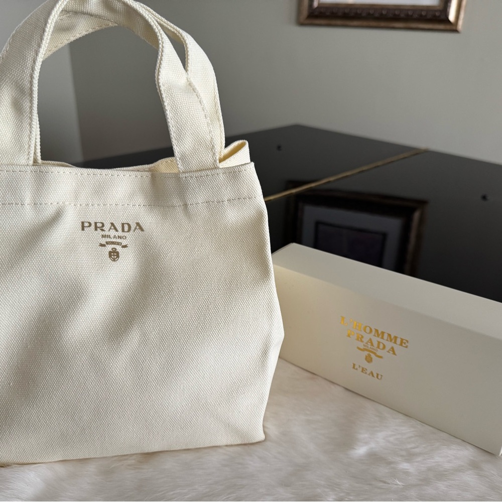 Prada Cream Tote Bag